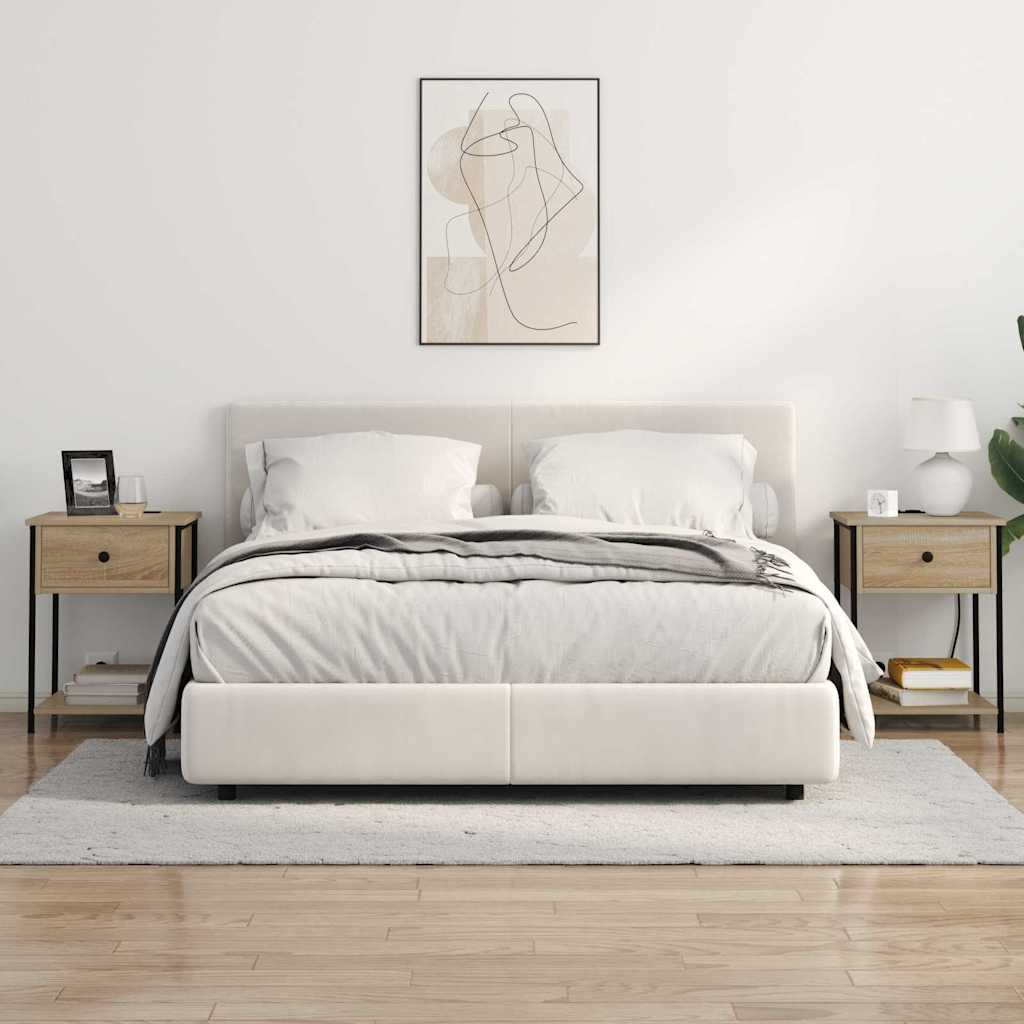 Nachttisch mit Ladestation Sonoma Eiche Holzwerkstoff