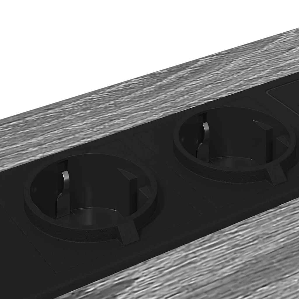 Nachttisch mit Ladestation 2 pcs Grau Sonoma Holzwerkstoff