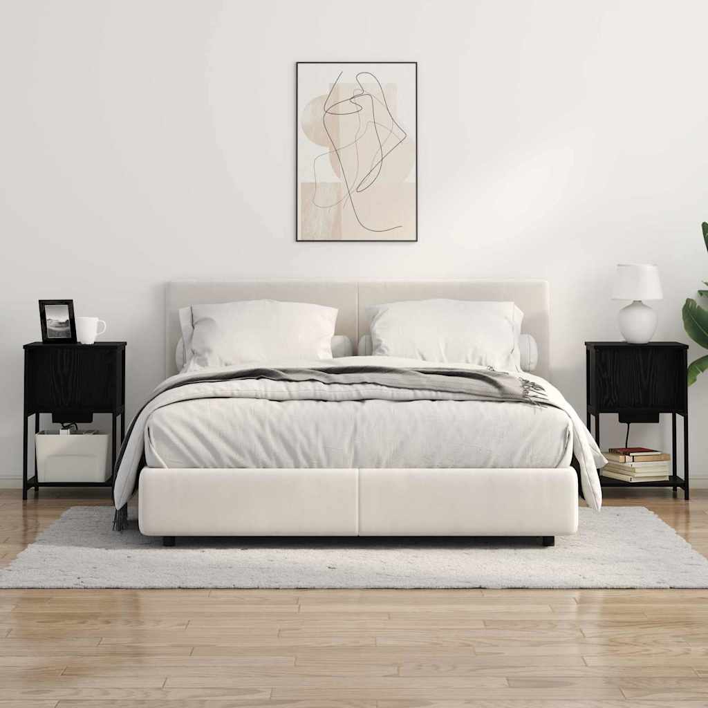 Nachttisch Schwarze Eiche 38 x 31 x 61 cm Holzwerkstoff