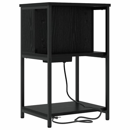 Nachttisch Schwarze Eiche 38 x 31 x 61 cm Holzwerkstoff