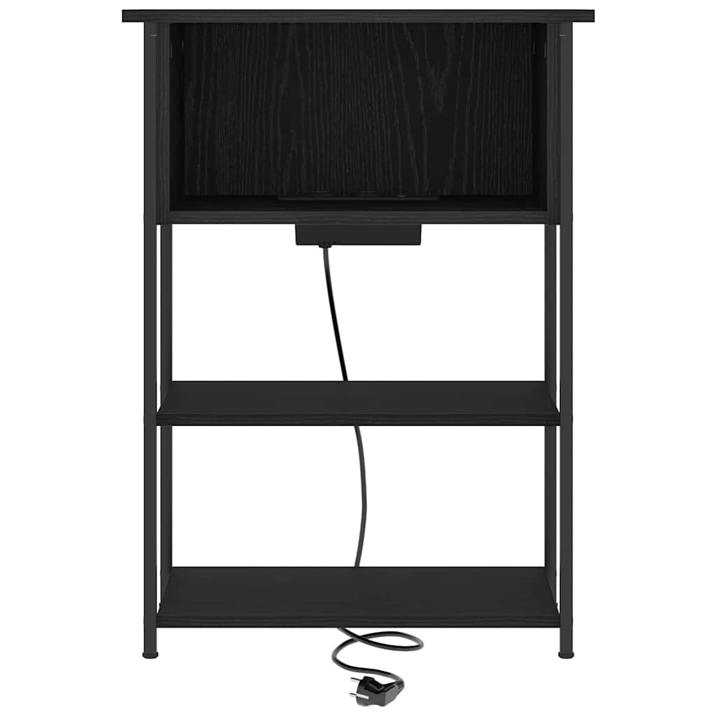 Nachttisch Schwarze Eiche 38 x 31 x 61 cm Holzwerkstoff