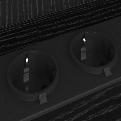 Nachttisch 2 pcs Schwarze Eiche 38 x 31 x 61 cm Holzwerkstoff