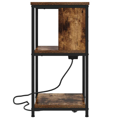 Nachttisch 2 pcs Räuchereiche 38 x 31 x 61 cm Holzwerkstoff