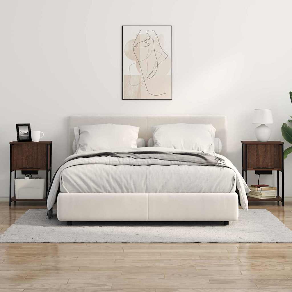 Nachttisch Braune Eiche 38 x 31 x 61 cm Holzwerkstoff