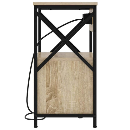 Nachttisch mit Ladestation 2 pcs Sonoma Eiche 40 x 31 x 60 cm