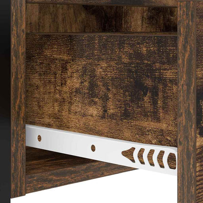 Nachttisch mit Ladestation Geräucherte Eiche 40 x 31 x 60 cm