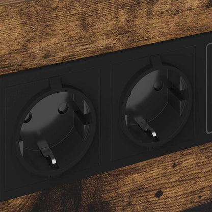 Nachttisch mit Ladestation 2 pcs Geräucherte Eiche