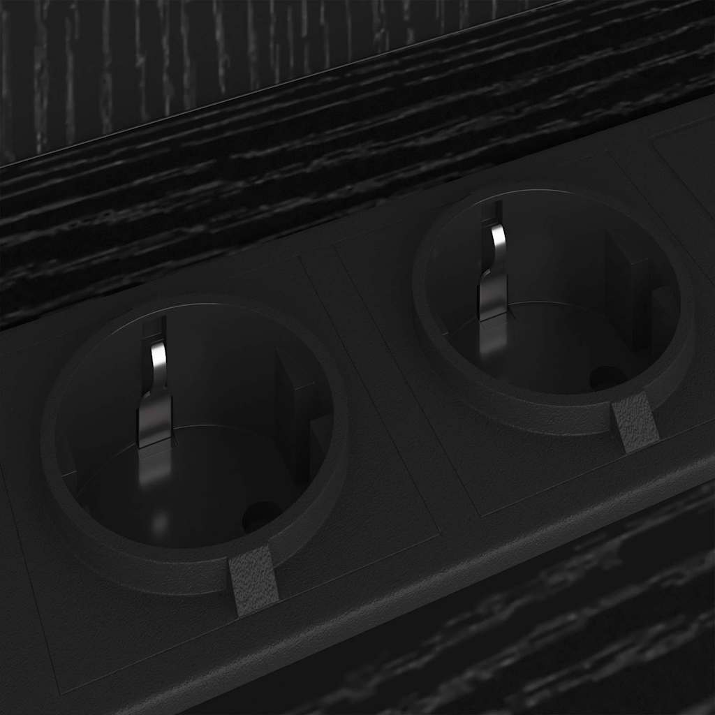 Nachttisch Schwarz Eichen-Optik 40 x 40 x 61 cm Holzwerkstoff