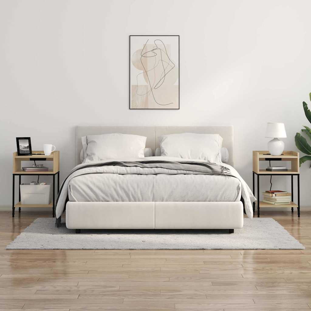 Nachttisch 2 pcs Sonoma-Eiche 40 x 40 x 61 cm Holzwerkstoff