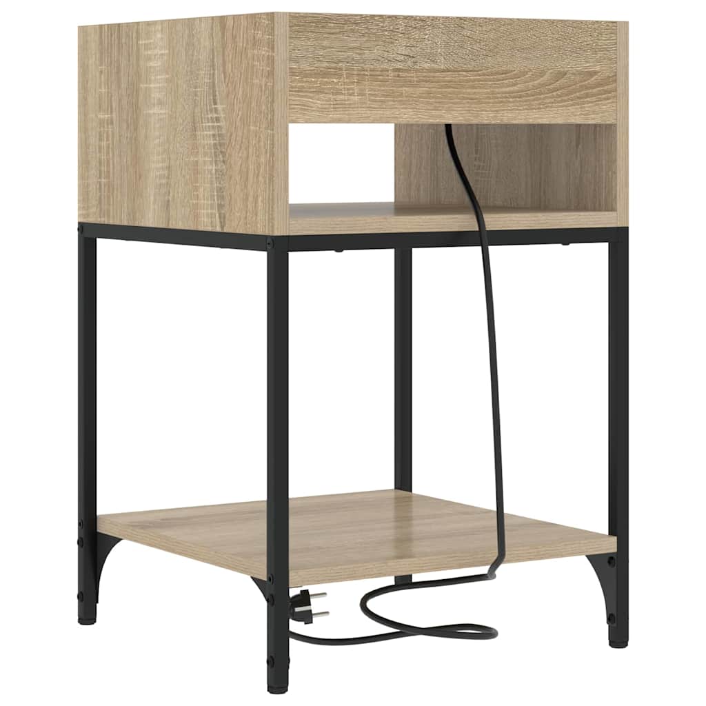 Nachttisch 2 pcs Sonoma-Eiche 40 x 40 x 61 cm Holzwerkstoff