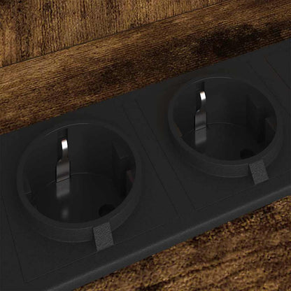 Nachttisch mit Regal Räuchereiche 40 x 40 x 61 cm Holzwerkstoff