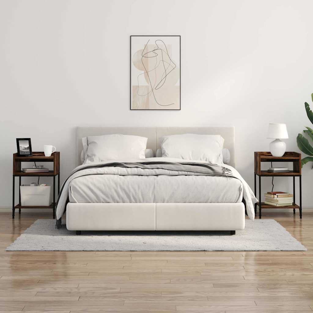 Nachttisch 2 pcs Räuchereiche 40 x 40 x 61 cm Holzwerkstoff