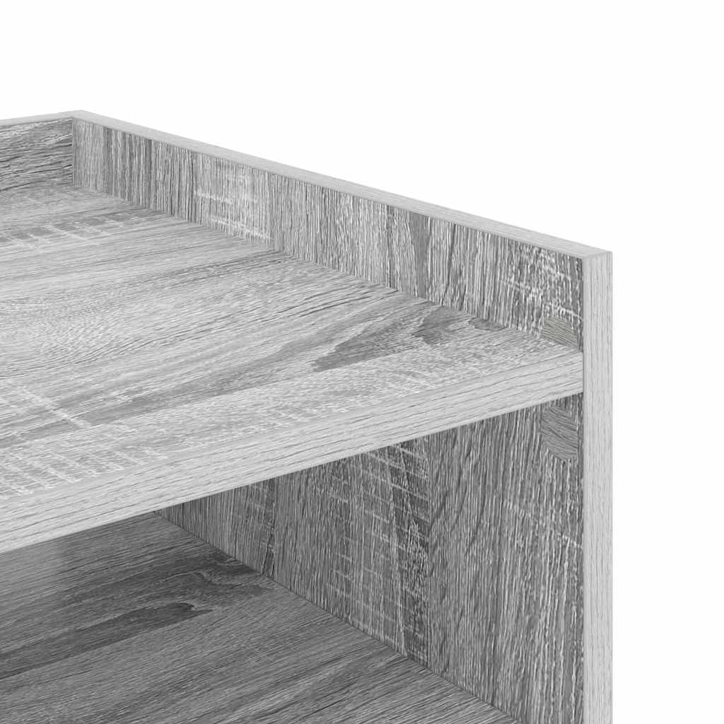 Nachttisch mit Regal Grau Sonoma 40 x 40 x 61 cm Holzwerkstoff