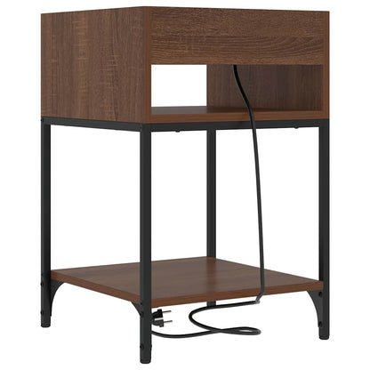 Nachttisch Braun Eichen-Optik 40 x 40 x 61 cm Holzwerkstoff