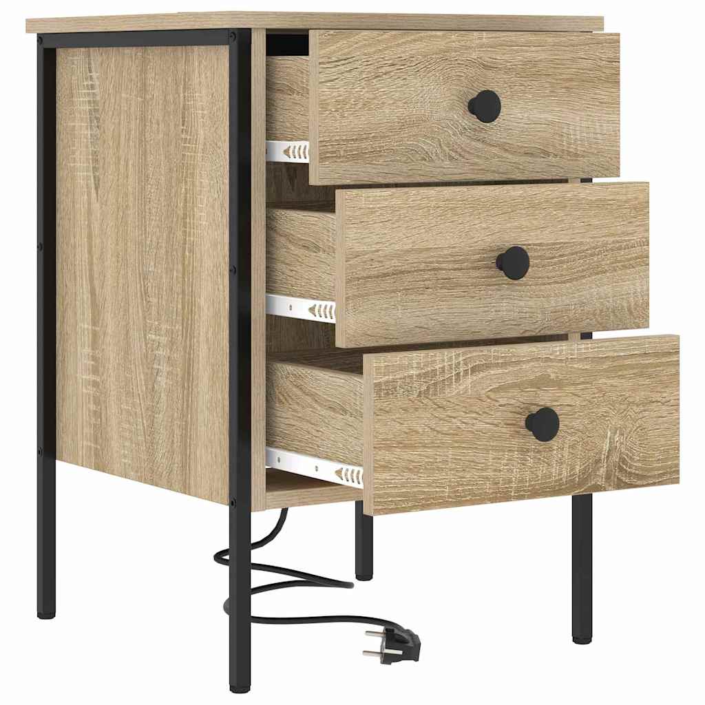 Nachttisch 2 pcs Sonoma-Eiche 42 x 41 x 61 cm Holzwerkstoff