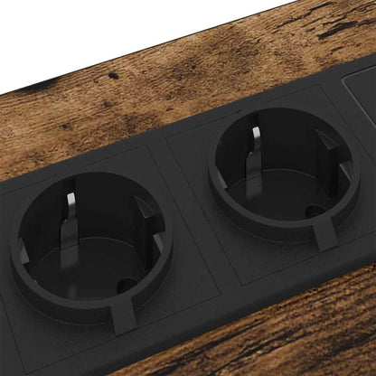 Nachttisch 2 pcs Räuchereiche 42 x 41 x 61 cm Holzwerkstoff