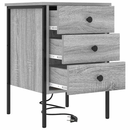 Nachttisch 2 pcs Grau Sonoma 42 x 41 x 61 cm Holzwerkstoff