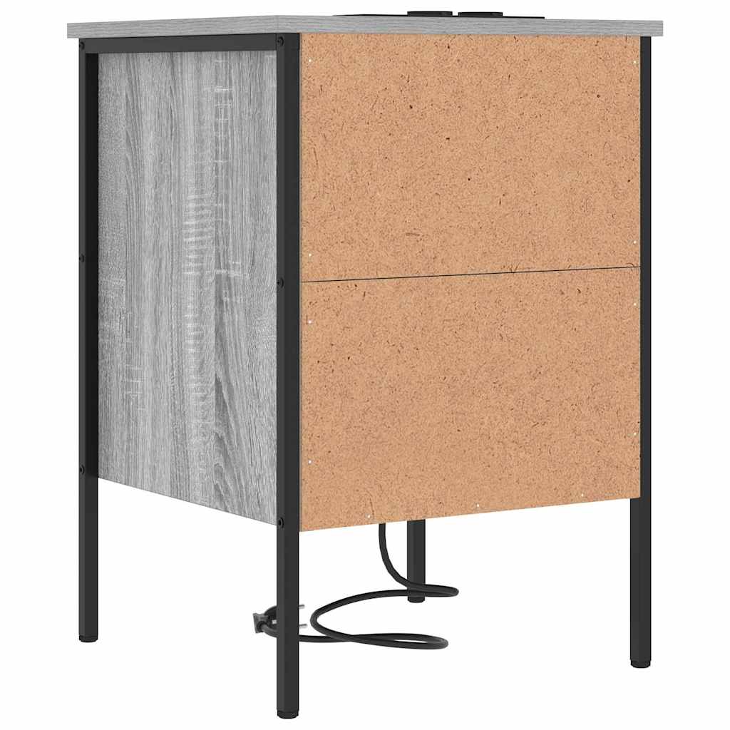 Nachttisch 2 pcs Grau Sonoma 42 x 41 x 61 cm Holzwerkstoff