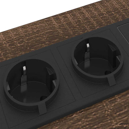 Nachttisch 2 pcs Braun Eichen-Optik 42 x 41 x 61 cm