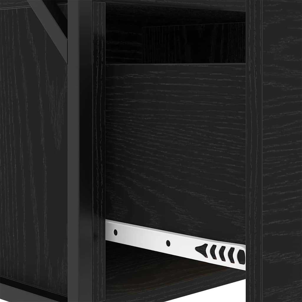 Nachttisch Schwarze Eiche 40 x 31 x 60 cm Holzwerkstoff