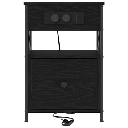 Nachttisch 2 pcs Schwarze Eiche 40 x 31 x 60 cm Holzwerkstoff