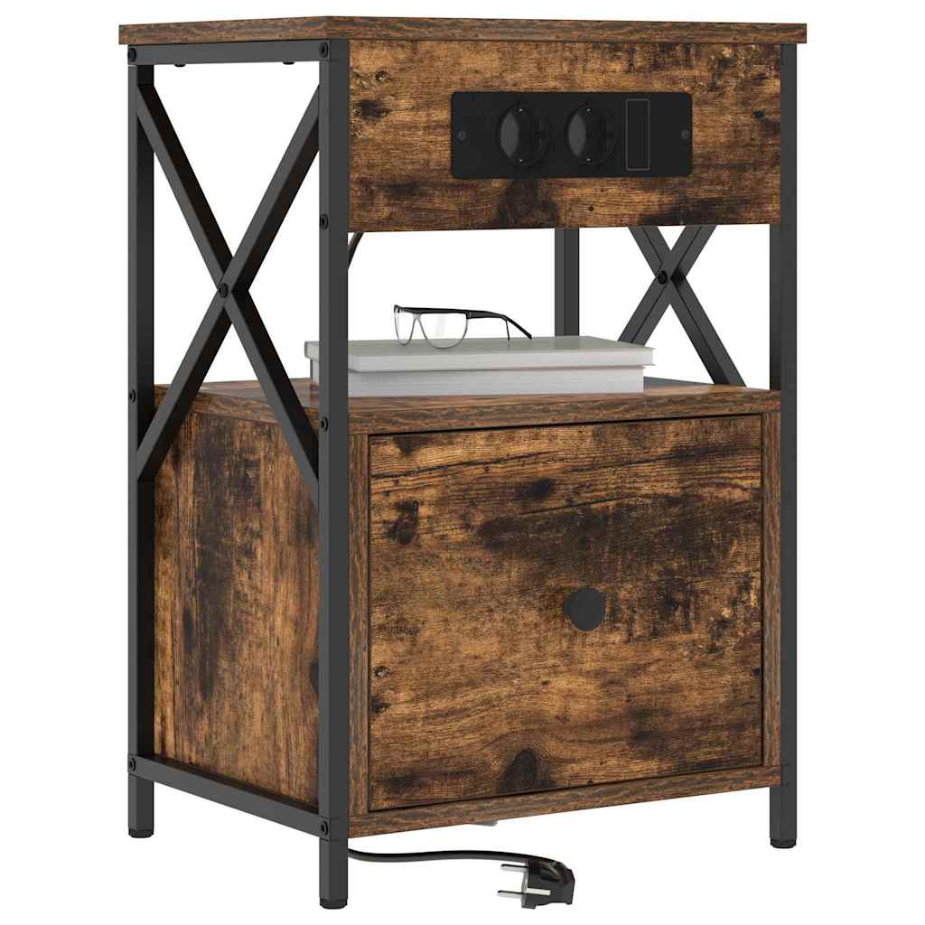 Nachttisch Räuchereiche 40 x 31 x 60 cm Holzwerkstoff