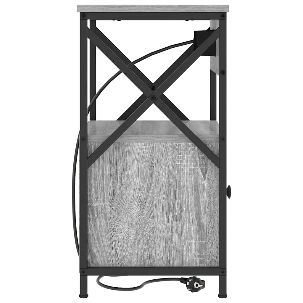 Nachttisch 2 pcs Grau Sonoma 40 x 31 x 60 cm Holzwerkstoff
