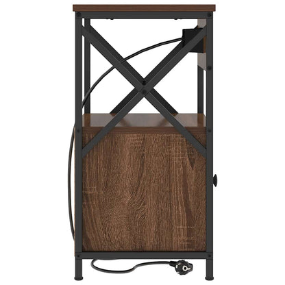 Nachttisch 2 pcs Braune Eiche 40 x 31 x 60 cm Holzwerkstoff