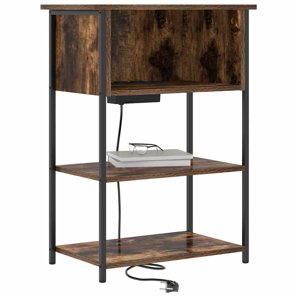 Nachttisch Räuchereiche 55 x 31 x 76 cm Holzwerkstoff