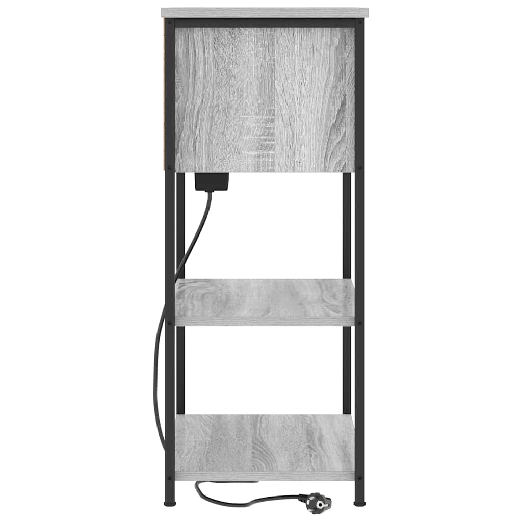 Nachttisch Grau Sonoma 55 x 31 x 76 cm Holzwerkstoff