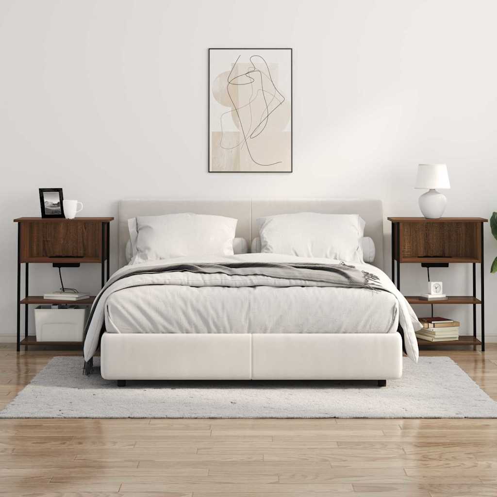 Nachttisch Braun Eichen-Optik 55 x 31 x 76 cm Holzwerkstoff