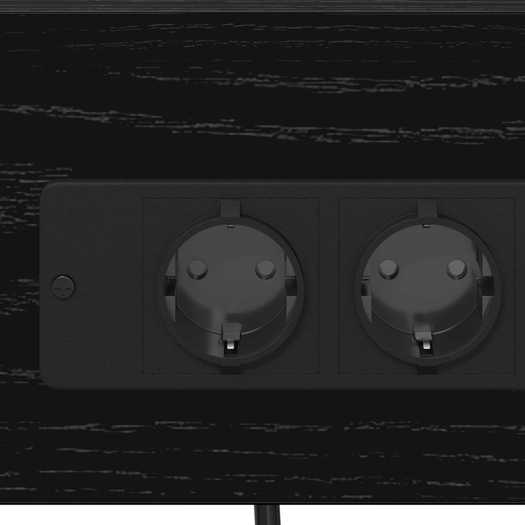 Nachttisch mit Ladestation 2 pcs Schwarze Eiche 41 x 31 x 51 cm