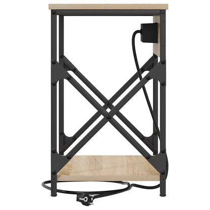 Nachttisch mit Ladestation Sonoma Eiche 41 x 31 x 51 cm