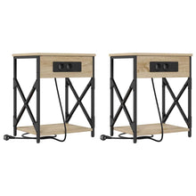 Nachttisch mit Ladestation 2 pcs Sonoma Eiche 41 x 31 x 51 cm
