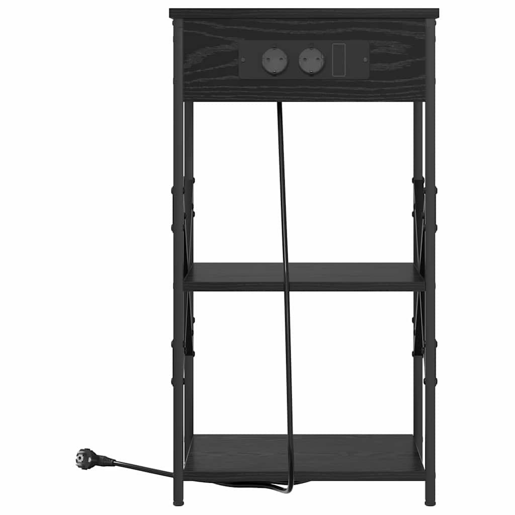 Nachttisch Schwarze Eiche 41 x 31 x 76 cm Holzwerkstoff