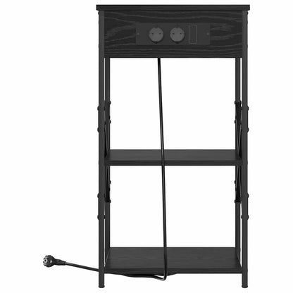 Nachttisch Schwarze Eiche 41 x 31 x 76 cm Holzwerkstoff