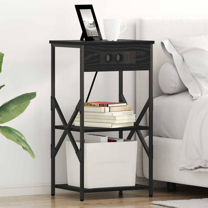 Nachttisch 2 pcs Schwarze Eiche 41 x 31 x 76 cm Holzwerkstoff