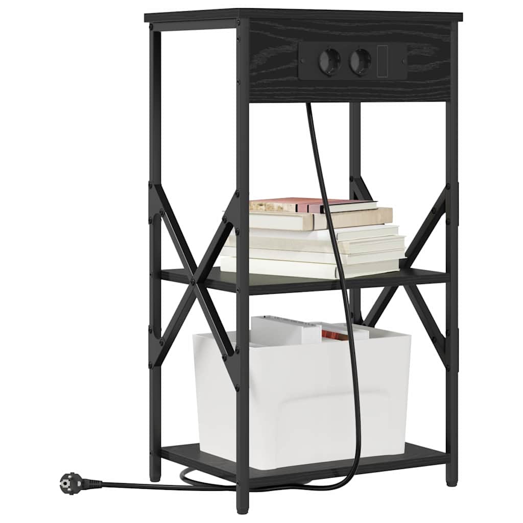 Nachttisch 2 pcs Schwarze Eiche 41 x 31 x 76 cm Holzwerkstoff