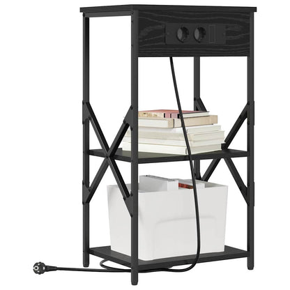 Nachttisch 2 pcs Schwarze Eiche 41 x 31 x 76 cm Holzwerkstoff