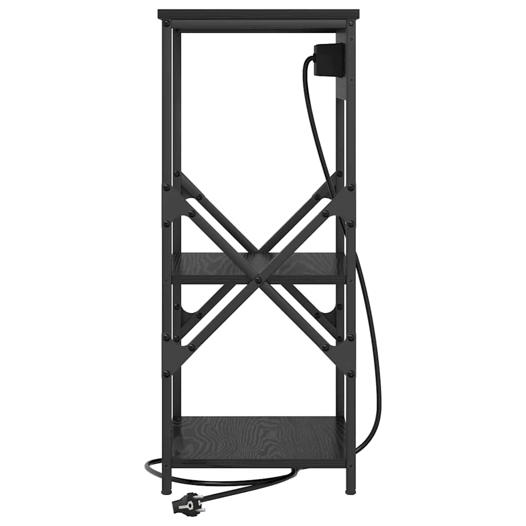 Nachttisch 2 pcs Schwarze Eiche 41 x 31 x 76 cm Holzwerkstoff