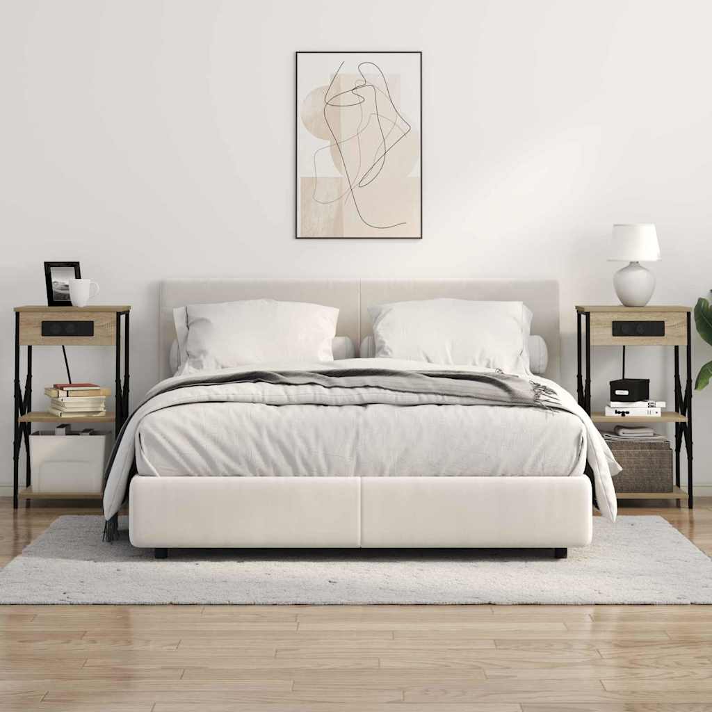 Nachttisch mit Regal Sonoma Eiche 41 x 31 x 76 cm Holzwerkstoff