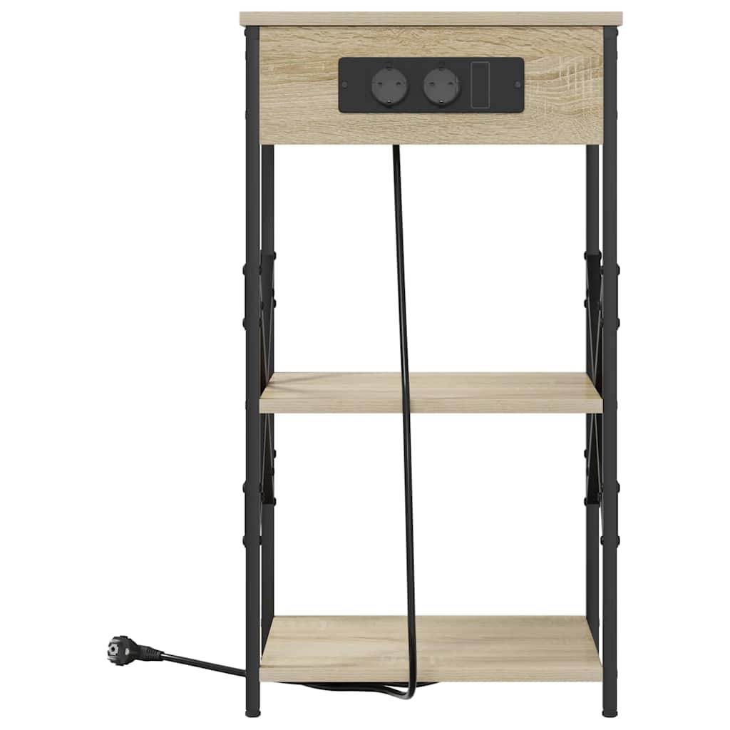 Nachttisch mit Regal Sonoma Eiche 41 x 31 x 76 cm Holzwerkstoff