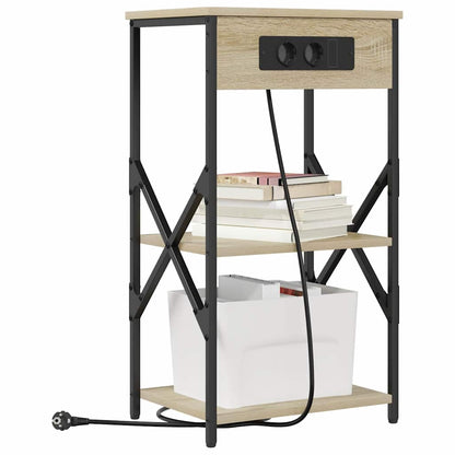 Nachttisch mit Regal Sonoma Eiche 41 x 31 x 76 cm Holzwerkstoff