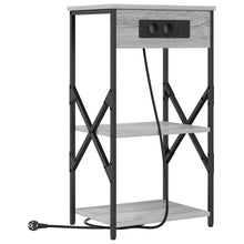 Nachttisch mit Regal Grau Sonoma 41 x 31 x 76 cm Holzwerkstoff