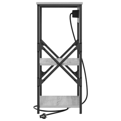 Nachttisch mit Regal Grau Sonoma 41 x 31 x 76 cm Holzwerkstoff