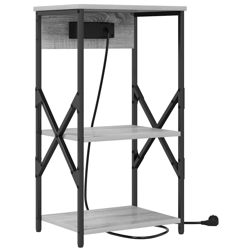 Nachttisch 2 pcs Grau Sonoma 41 x 31 x 76 cm Holzwerkstoff