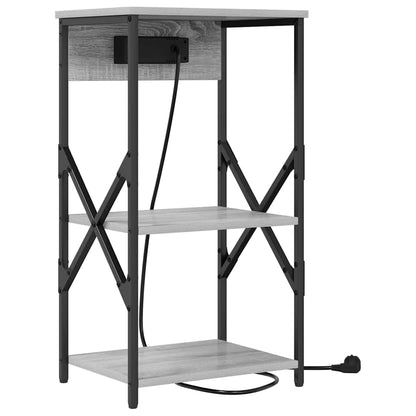 Nachttisch 2 pcs Grau Sonoma 41 x 31 x 76 cm Holzwerkstoff