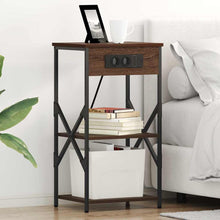 Nachttisch mit Regal Braune Eiche 41 x 31 x 76 cm Holzwerkstoff