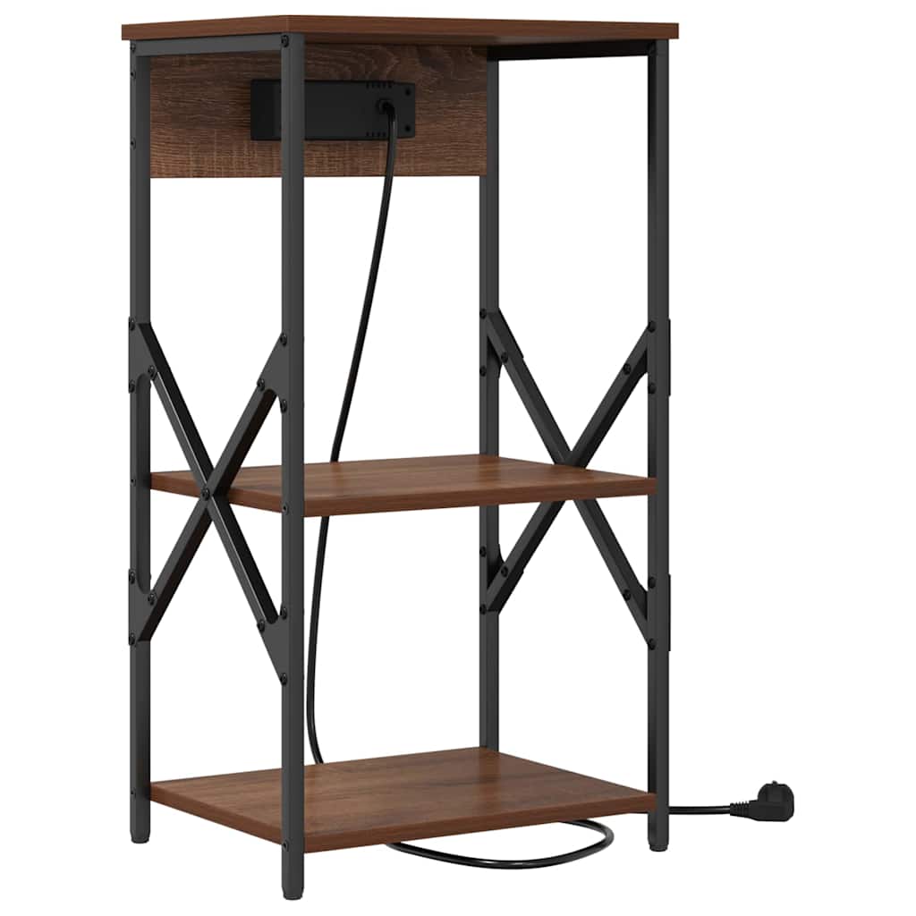 Nachttisch 2 pcs Braune Eiche 41 x 31 x 76 cm Holzwerkstoff