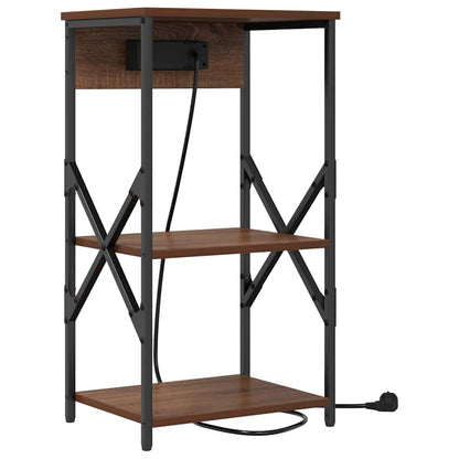 Nachttisch 2 pcs Braune Eiche 41 x 31 x 76 cm Holzwerkstoff